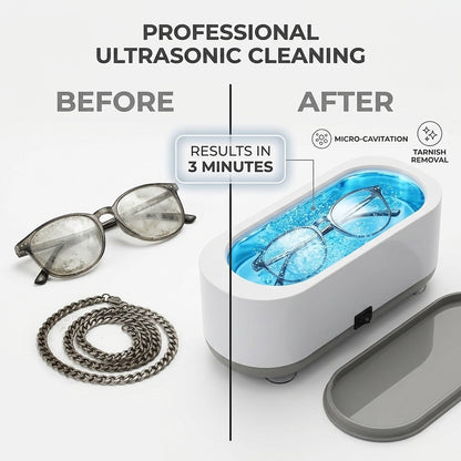 Ultrasonic Cleaner for Glasses, Jewelry, Rings, Necklaces & More